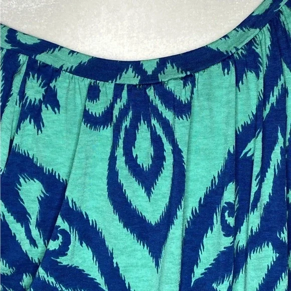 Lily pad Women Tunic Top Blouse Top Blue Teal Size medium 3/4 Sleeve G - Picture 3 of 11